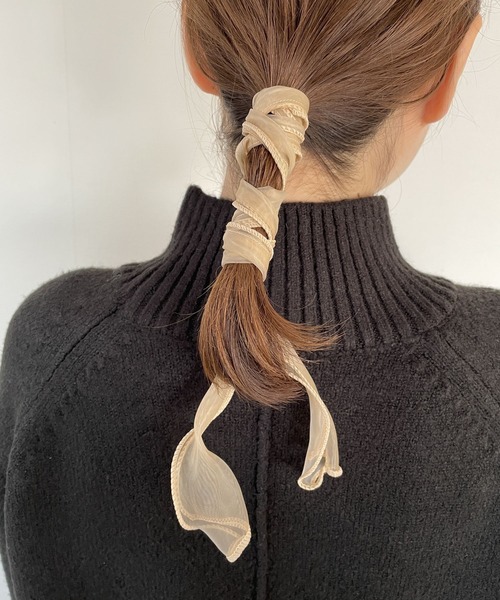 LOWRYS FARM(ローリーズファーム)の「オーガンジーワイヤー 123311(その他ヘアアクセサリー・レディース・ブラック/ブラウン/アイボリー・FREE)」の3枚目の写真