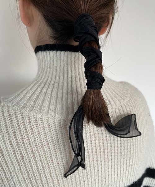 LOWRYS FARM(ローリーズファーム)の「オーガンジーワイヤー 123311(その他ヘアアクセサリー・レディース・ブラック/ブラウン/アイボリー・FREE)」の2枚目の写真