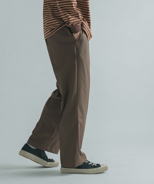FORK&SPOON（フォークアンドスプーン）の「FORK&SPOON　2タックワイドストレートパンツ（その他パンツ・メンズ・ネイビー/ブラウン・4/5）」の12枚目の写真