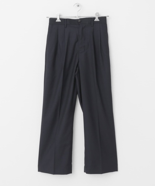 FORK&SPOON（フォークアンドスプーン）の「FORK&SPOON　2タックワイドストレートパンツ（その他パンツ・メンズ・ネイビー/ブラウン・4/5）」の14枚目の写真