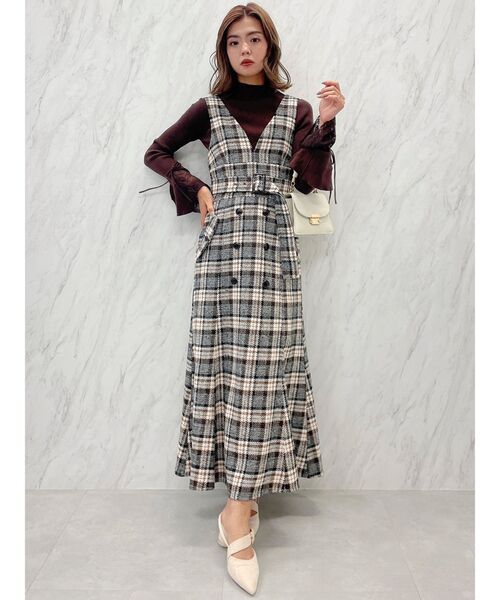 dazzlin(ダズリン)の「ヘムレースフレアニットトップス(ニット/セーター・レディース・ピンク/オフホワイト/ブラウン/ブラック・FREE)」の22枚目の写真