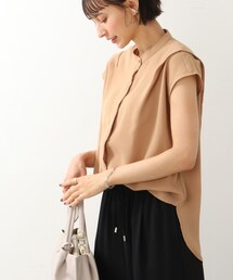 DRESKIP | 【接触冷感/UV】ドライツイストクロスお袖タックブラウス(シャツ/ブラウス)