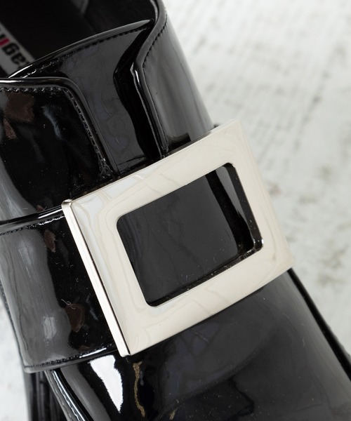 attagirl(アタガール)の「スクエアトゥバックルシューズ(ドレスシューズ・レディース・ブラック/ブラック系その他/ホワイト系その他・S/M/L/LL)」の7枚目の写真