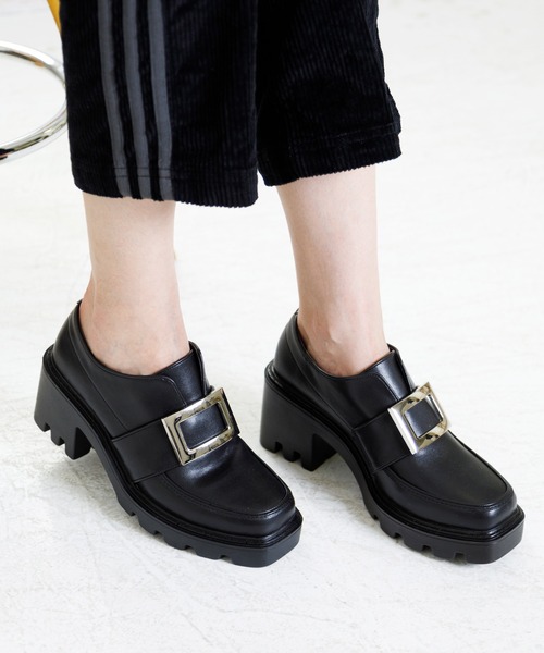 attagirl(アタガール)の「スクエアトゥバックルシューズ(ドレスシューズ・レディース・ブラック/ブラック系その他/ホワイト系その他・S/M/L/LL)」の10枚目の写真