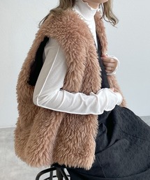 w closet | ボリュームフェイクファーベスト(ベスト)