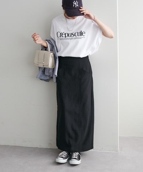 DISCOAT（ディスコート）の「テックリネン切替ナロースカート