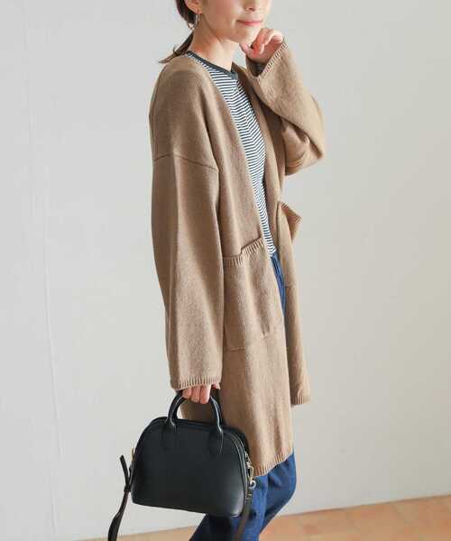 URBAN RESEARCH DOORS（アーバンリサーチドアーズ）の「コットンブレンドロングカーディガン（カーディガン/ボレロ・レディース・ブラウン系その他/ベージュ・MEDIUM）」の13枚目の写真