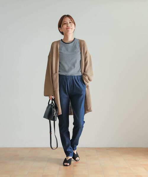 URBAN RESEARCH DOORS（アーバンリサーチドアーズ）の「コットンブレンドロングカーディガン（カーディガン/ボレロ・レディース・ブラウン系その他/ベージュ・MEDIUM）」の18枚目の写真