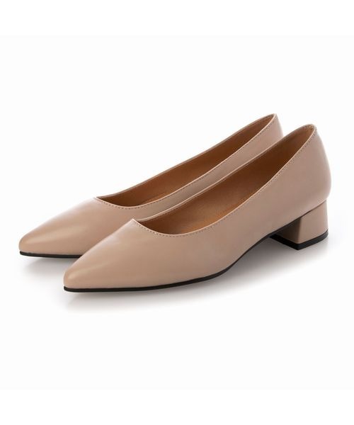 Fin(フィン)の「ポインテッドトゥチャンキーヒールパンプス【低反発スポンジ入り】(パンプス・レディース・ブラック系その他/ブラック/ベージュ/グレー・24cm/23cm/25cm/24.5cm/23.5cm/22.5cm)」の10枚目の写真