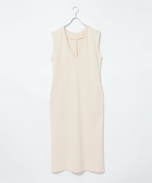 notch.（ノッチ）の「ポンチＶネックワンピース（ワンピース・レディース・ブラック/オフホワイト・TM/M）」の5枚目の写真