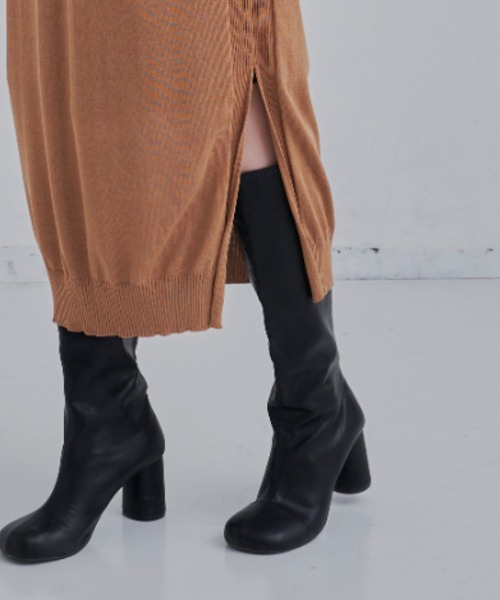 CLEARIMPRESSION （クリアインプレッション）の「【セットアップ対応】総針ニットワンピース（ワンピース・レディース・ブラック/キャメル・FREE）」の11枚目の写真