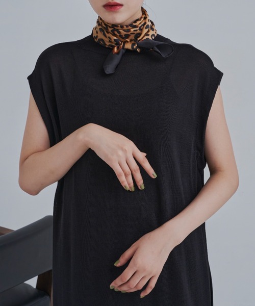 CLEARIMPRESSION （クリアインプレッション）の「【セットアップ対応】総針ニットワンピース（ワンピース・レディース・ブラック/キャメル・FREE）」の8枚目の写真