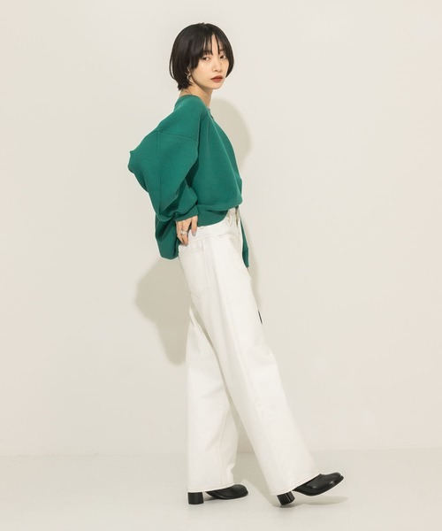 KBF（ケイビーエフ）の「フラットパターンニット（ニット/セーター・レディース・イエロー系その他/グリーン/グレー・ONE）」の15枚目の写真