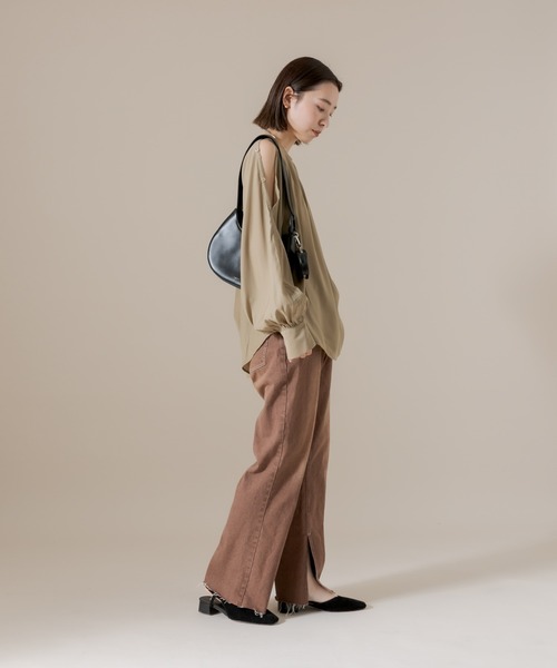 mline（エムライン）の「[mline]肩開きタックブラウス（シャツ/ブラウス・レディース・ベージュ/アイボリー・FREE）」の14枚目の写真