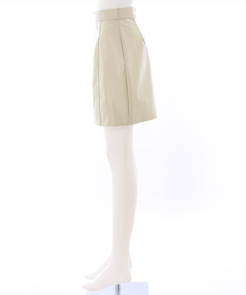clear（クリア）の「合皮ミニスカート（スカート・レディース・ブラック/アイボリー・S/M）」の4枚目の写真