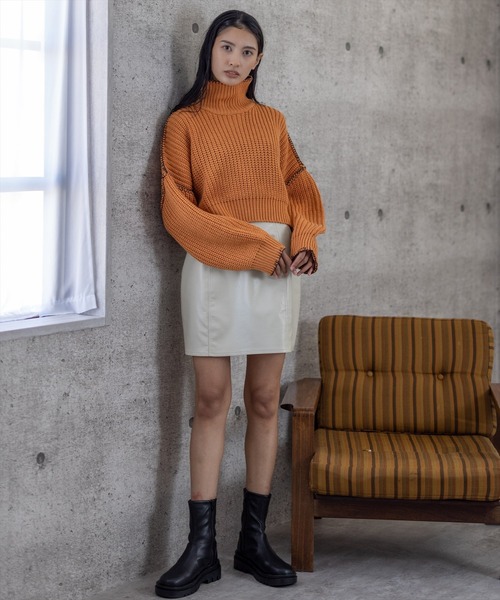 clear（クリア）の「合皮ミニスカート（スカート・レディース・ブラック/アイボリー・S/M）」の18枚目の写真