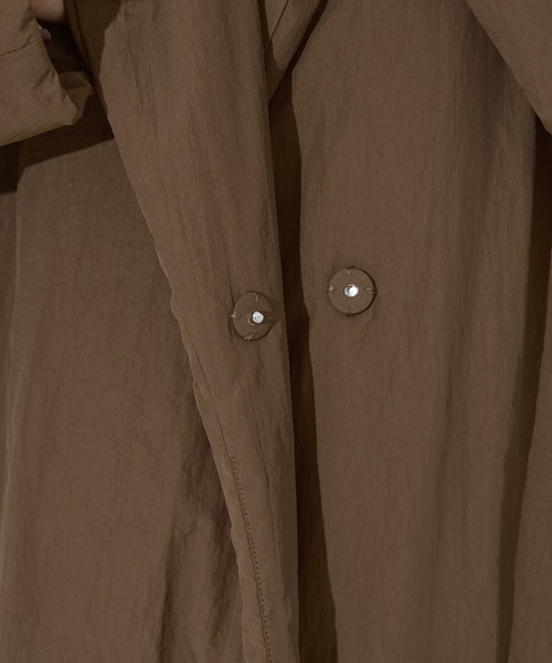 NOMINE（ノミネ）の「3WAYカラー中綿ロングコート（ダウンジャケット/コート・レディース・キャメル/グリーン/ブラック/ブラウン/アイボリー/ベージュ・フリー）」の17枚目の写真