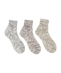 【お得な3足セット】クォーターマルチカラーソックス