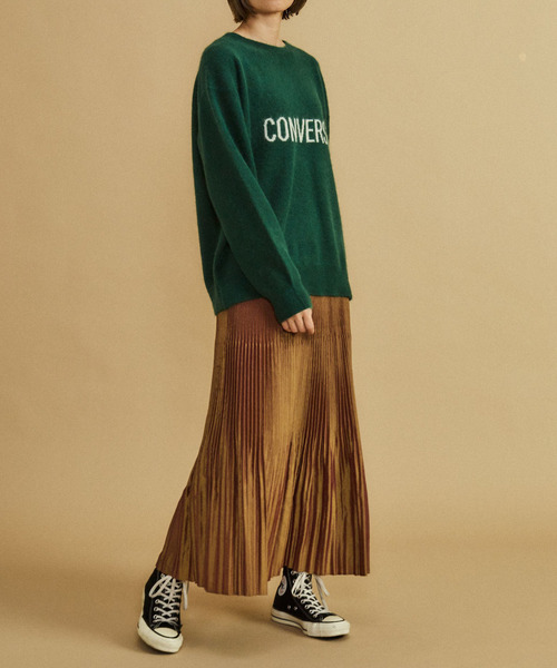 CONVERSE TOKYO(コンバーストウキョウ)の「アンゴラ混ボーダーニット(ニット/セーター・レディース・イエロー/グリーン/ボルドー/ライラック・FREE)」の13枚目の写真