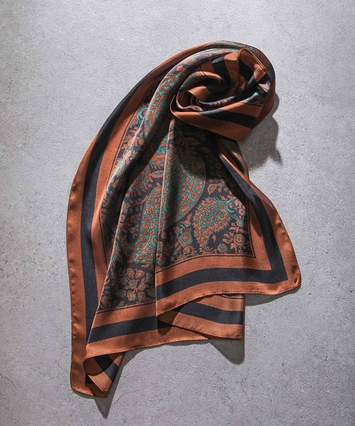 NILWAY（ニルウェイ）の「アソート総柄スカーフ（バンダナ/スカーフ・メンズ・ネイビー系/ブラウン系/ベージュ系/グリーン系・FREE）」の2枚目の写真