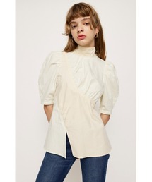 ASYMMETRY GATHER TIE TOPS アシンメトリー ギャザータイ トップス