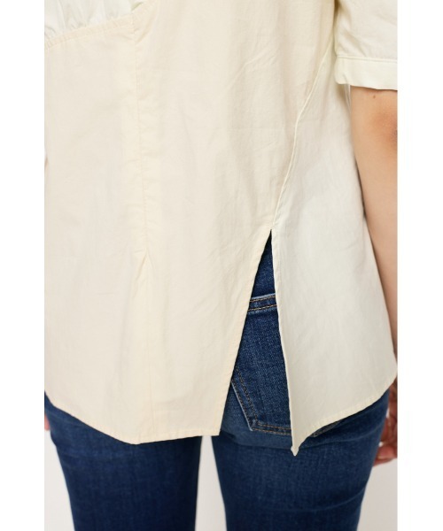 SLY(スライ)の「ASYMMETRY GATHER TIE TOPS アシンメトリー ギャザータイ トップス(シャツ/ブラウス・レディース・ホワイト/ダークグリーン・FREE)」の13枚目の写真