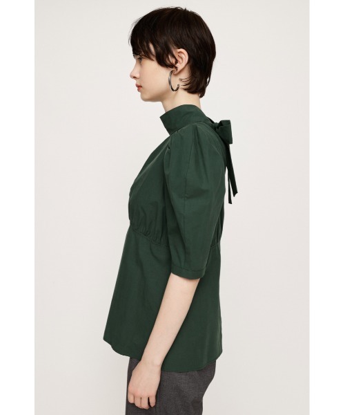 SLY(スライ)の「ASYMMETRY GATHER TIE TOPS アシンメトリー ギャザータイ トップス(シャツ/ブラウス・レディース・ホワイト/ダークグリーン・FREE)」の17枚目の写真