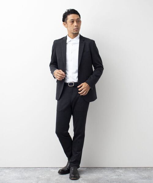 Stutostein Nolley's(シュテットシュタインノーリーズ)の「セミワイドニットストレッチシャツ(シャツ/ブラウス・メンズ・ホワイト/ブルー/ライトブルー・L/XL/S/M)」の7枚目の写真