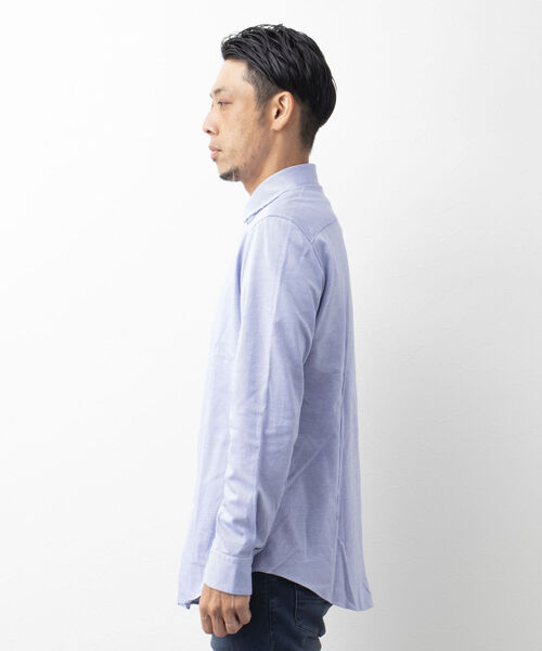 Stutostein Nolley's(シュテットシュタインノーリーズ)の「セミワイドニットストレッチシャツ(シャツ/ブラウス・メンズ・ホワイト/ブルー/ライトブルー・L/XL/S/M)」の19枚目の写真