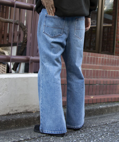 GLOSTER（グロスター）の「【GLOSTER/グロスター】フレアデニム ジーンズ ブーツカット ベルボトム フレアパンツ（デニムパンツ・メンズ・ブラック系その他2/ブラック系その他/インディゴブルー・L/M）」の12枚目の写真