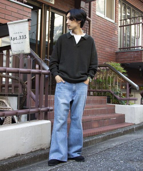 GLOSTER（グロスター）の「【GLOSTER/グロスター】フレアデニム ジーンズ ブーツカット ベルボトム フレアパンツ（デニムパンツ・メンズ・ブラック系その他2/ブラック系その他/インディゴブルー・L/M）」の15枚目の写真