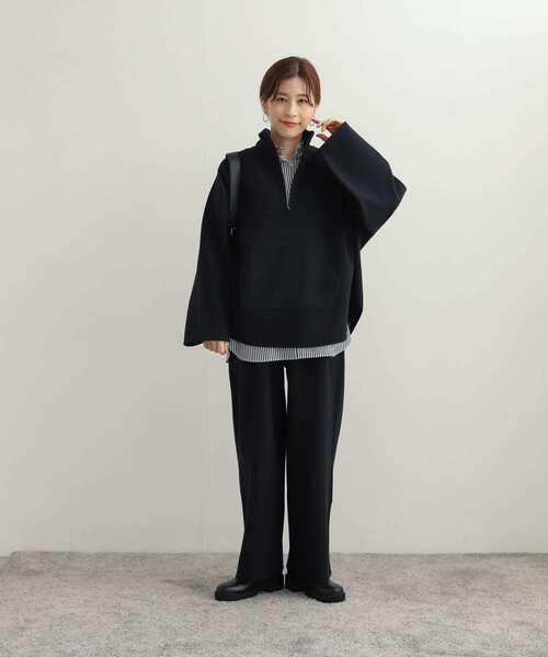 URBAN RESEARCH DOORS（アーバンリサーチドアーズ）の「コットンレギュラーカラーオーバーシャツ（シャツ/ブラウス・レディース・ブラウン/オフホワイト/ネイビー・MEDIUM）」の9枚目の写真