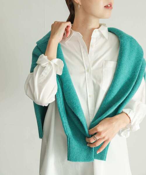 URBAN RESEARCH DOORS（アーバンリサーチドアーズ）の「コットンレギュラーカラーオーバーシャツ（シャツ/ブラウス・レディース・ブラウン/オフホワイト/ネイビー・MEDIUM）」の16枚目の写真