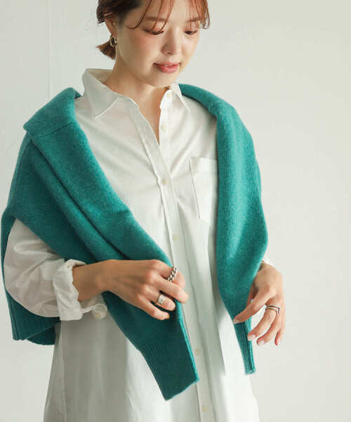 URBAN RESEARCH DOORS（アーバンリサーチドアーズ）の「コットンレギュラーカラーオーバーシャツ（シャツ/ブラウス・レディース・ブラウン/オフホワイト/ネイビー・MEDIUM）」の17枚目の写真