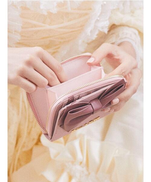 ルネ　ショートブルゾン　日本製　定価74,800円　ピンク　リボン　フォクシー Maison de FLEUR（メゾンドフルール）の「ソリッドリボンミニ