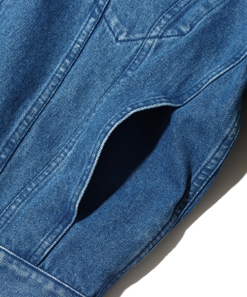 atmos pink(アトモスピンク)の「atmos pink MA-1 デニムジャケット / アトモスピンク エムエーワン デニムジャケット(MA-1・レディース・ブルー/ブラック・M/L)」の7枚目の写真