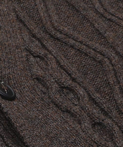 ASCLO（エジュクロ）の「ASCLO [ASCLO MADE]Fisherman Air Wool Crop Cardigan（カーディガン/ボレロ・メンズ・ブラウン/ベージュ・FREE）」の5枚目の写真