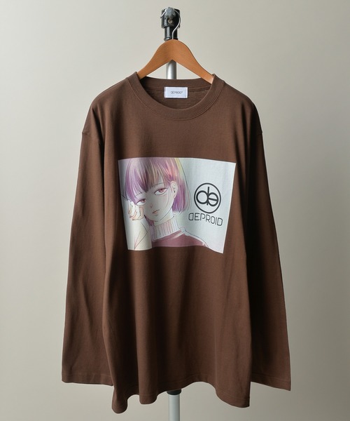 ONE DAY KMC (ワンデイケーエムシー)の「DEPROID / DEPROID×Itaru Snuggle up L/S TEE(Tシャツ/カットソー・メンズ・ホワイト/ブラウン/ピンク・FREE)」の6枚目の写真