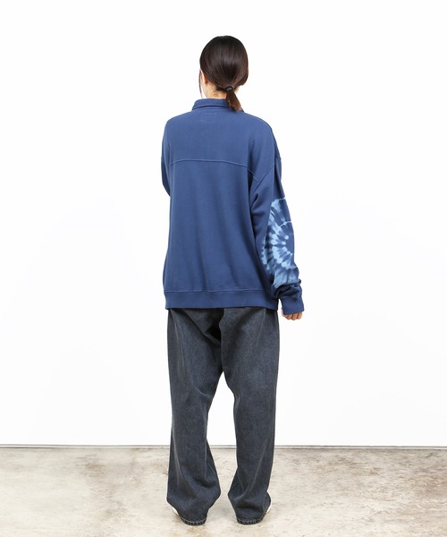 HUF（ハフ）の「TIE DYE ZIP POLO / HUF ハーフジップ ポロシャツ
