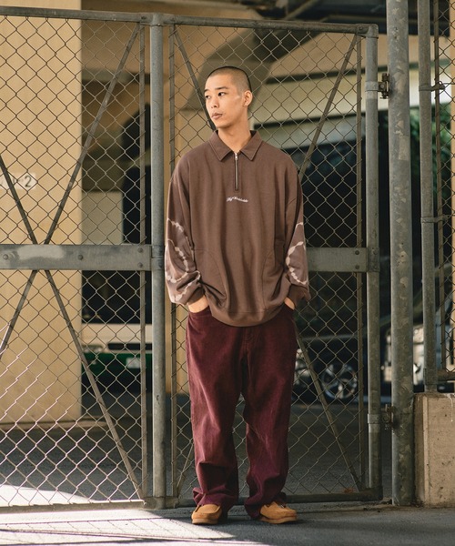 HUF（ハフ）の「TIE DYE ZIP POLO / HUF ハーフジップ ポロシャツ 