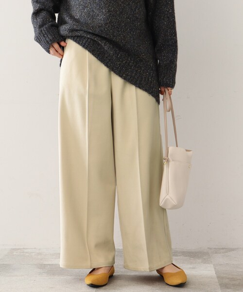 DRESKIP（ドレスキップ）の「◆【きっと虜になる】両面起毛であったか！ 滑らかタッチ ワイドパンツ（その他パンツ・レディース・ダークグリーン/ライトベージュ/サンドベージュ/ブラック・04/03/02）」の12枚目の写真