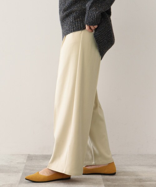 DRESKIP（ドレスキップ）の「◆【きっと虜になる】両面起毛であったか！ 滑らかタッチ ワイドパンツ（その他パンツ・レディース・ダークグリーン/ライトベージュ/サンドベージュ/ブラック・04/03/02）」の7枚目の写真