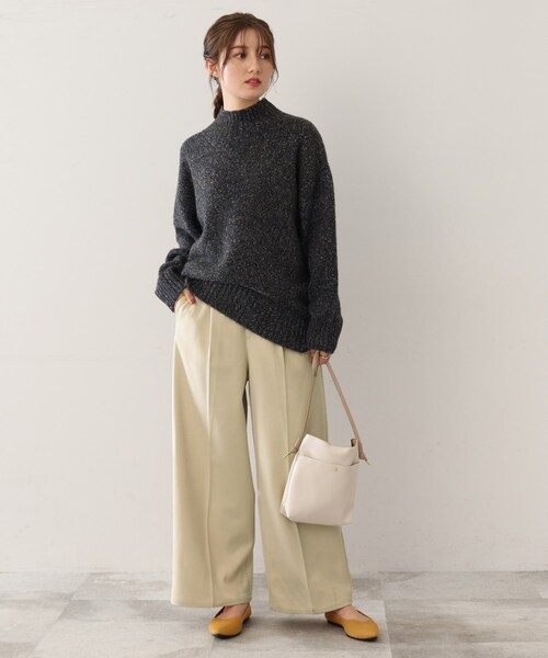 DRESKIP（ドレスキップ）の「◆【きっと虜になる】両面起毛であったか！ 滑らかタッチ ワイドパンツ（その他パンツ・レディース・ダークグリーン/ライトベージュ/サンドベージュ/ブラック・04/03/02）」の17枚目の写真