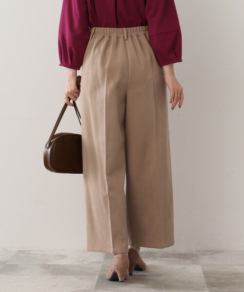 DRESKIP（ドレスキップ）の「◆【きっと虜になる】両面起毛であったか！ 滑らかタッチ ワイドパンツ（その他パンツ・レディース・ダークグリーン/ライトベージュ/サンドベージュ/ブラック・04/03/02）」の13枚目の写真