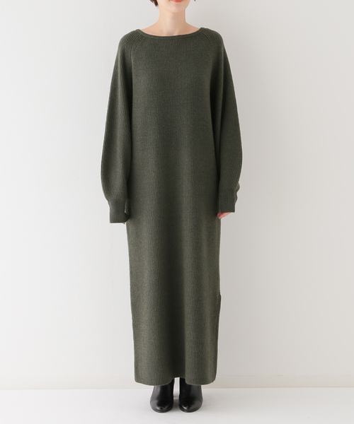 Spick & Span(スピックアンドスパン)の「片畦ワンピース(ワンピース・レディース・ブラック/カーキ・FREE)」の9枚目の写真