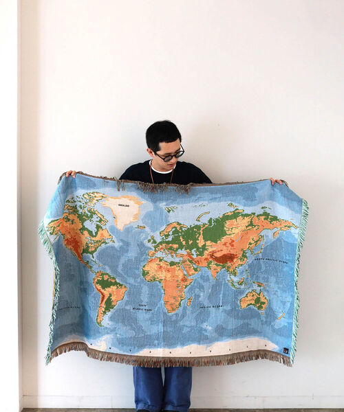 bpr BEAMS（ビーピーアール ビームス ）の「bPr BEAMS / ワールド マップ スローケット（ブランケット・メンズ・その他/その他1・ONE SIZE）」の7枚目の写真
