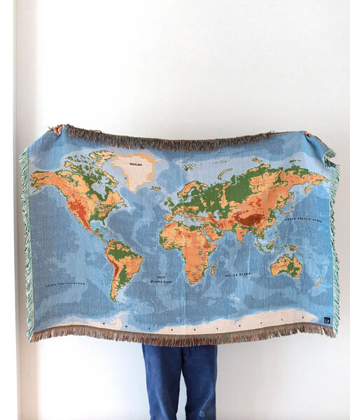 bpr BEAMS（ビーピーアール ビームス ）の「bPr BEAMS / ワールド マップ スローケット（ブランケット・メンズ・その他/その他1・ONE SIZE）」の4枚目の写真