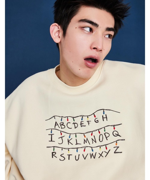Little sunny bite（リトルサニーバイト）の「STRANGER THINGS × little sunny bite Sweat top（スウェット・レディース・クリーム/ブラック/ピンク・SMALL/MEDIUM）」の18枚目の写真