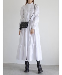 amel | ティアードシャツワンピース/ホワイト(ワンピース)