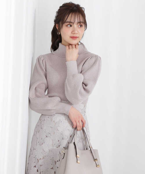 PROPORTION BODY DRESSING（プロポーションボディドレッシング）の「タートルネックボリュームスリーブニット/1213170210（ニット/セーター・レディース・カーキ/パープル/ベージュ・SMALL/MEDIUM）」の15枚目の写真